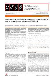 You are a bit concerned about these appearances. Pdf Challenges In The Differential Diagnosis Of Hypercalcemia A Case Of Hypercalcemia With Normal Pth Level