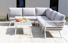 Ibiza White Aluminium Corner Lounge Set Corner Sofa Set Sofa Set Furniture