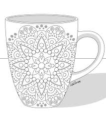 Coloring is necessary not only for children. The Sneak Peek For The Next Gift Of The Day Tomorrow Do You Like This One Mandala Mug Don T Fo Mandala Coloring Pages Color Therapy Coloring Book Art