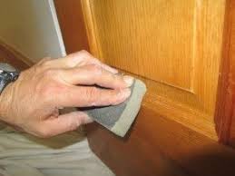 How To Paint Over Polyurethane Refinishing Furniture Diy Painting Wood Cabinets Bathroom Cabinets Diy