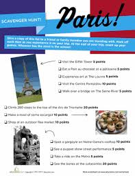 Paris Scavenger Hunt Paris Activities Scavenger Hunt Travel Games