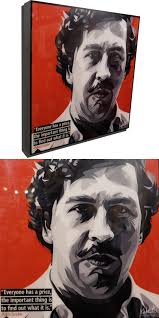 Pablo Escobar Pop Art Poster Infamous Inspiration Pablo Escobar Poster Pablo Escobar Escobar