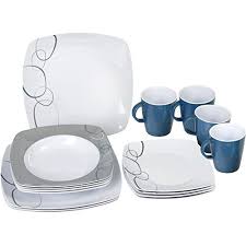 Brunner Melamine Square Dinner Set 16 Pieces One Size Cascade Be Sure To Check Out This Awesome Prod Dinnerware Sets Rustic Modern Tableware Luxury Tableware