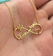 Personalized Infinity Necklace Custom Inifinity Double Name Infinity Necklace For Sale In Fresno Ca Offerup Infinity Necklace Custom Name Necklace Mom Necklace Personalized