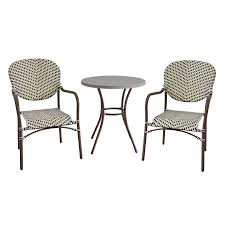 Style Selections Yorkfaire 3 Piece Brown Frame Bistro Patio Set With Bistro Lowes Com In 2020 Bistro Patio Set Patio Set Patio Dining Set