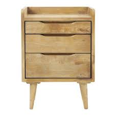 mangohouten vintage nachtkastje met laden b 45 cm trocadero table de chevet vintage chevet vintage table de chevet