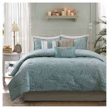 Microfiber nautical themed comforter set, navy blue and white striped full, queen, and king sizes legacy decor. Soledad 7 Piece Comforter Set Blue Cal King Target