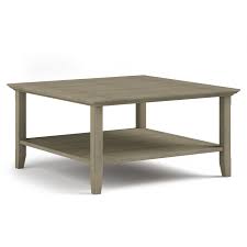 4.2 out of 5 stars 180. Wyndenhall Normandy Solid Wood 36 Inch Wide Square Rustic Coffee Table Overstock 12151550 Distressed Grey Wood