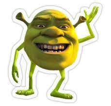 Shrek Wazowski Sticker By Greedretro Meme Stickers Cool Stickers Snapchat Stickers
