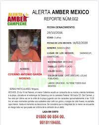 Ha transcurrido el tiempo de vigencia de la #alertaamber , continuamos con las acciones de búsqueda e investigación. Reporte De Alerta Amber Policia Campeche Facebook