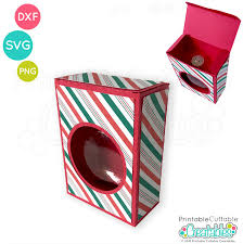 Download Flat Disc Christmas Ornament Box Svg File For Silhouette Cricut