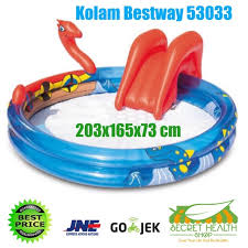 Setiap liburan akhir pekan, wahana seperti waterboom atau waterpark yang ada di kota anda pasti akan ramai oleh pengunjung. Kolam Renang Karet Bestway 53033 Perosotan Anak Viking Ular