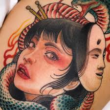 Many thanks to Malika who is traveling from Kristiansand to Oslo to get  this tattooed. 🔥 Some areas are healed, and some are fresh. Design and  Tattoo by Bright 👨🏻