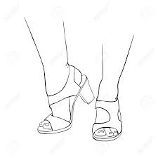 Line Drawing Female Legs In Sandals With High Heels Isolated Royalty Free Cliparts Vectors And Stock Illustration Image 114983806 1096 x 1271 jpeg 145 кб. line drawing female legs in sandals with high heels isolated