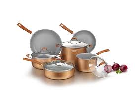 Cooksmark Set De Poeles Et Casseroles Aluminium Avec Revetement Ceramique Antiadhesif Batterie De Cuisin Batterie De Cuisine Revetement Ceramique Poele A Frire