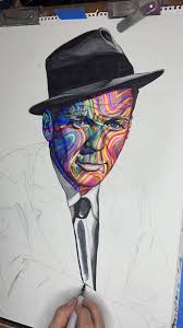 Frank Sinatra Painting by Writing His Name