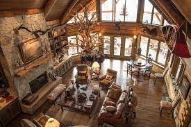 These rustic pieces will help keep that firewood under control while adding the perfect touch to your fireplace. Luxury Hunting Lodge Stone Fireplace Designs Hunting Lodge Natural Stone Fireplace