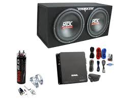 Will the impedance of each subwoofer's resistance. Mtx Tne212d 12 1200w Dual Loaded Subwoofer Box 1500w Amp Wiring Capacitor Newegg Com