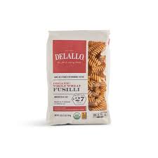 1 lb, pound of pasta,corn,dry equals: Whole Wheat Fusilli Pasta Delallo