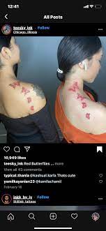 Loving Butterfly Tattoos Lately Girl Neck Tattoos Neck Tattoos Women Red Ink Tattoos