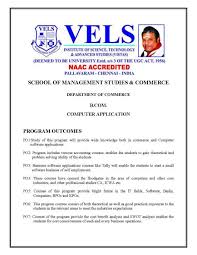 40 selected mcq for computer. Vels Institute Of Science Technology Advanced Studies B Com Computer Application Syllabus 2020 2021 2022 Courses Ind In