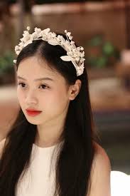 Clay Lily of the Valley Bridal Headband, Clay White Floral Bridal Headband,  Bridal Flower Crown, Clay Flowers Tiara, White Flower Headband