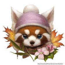 Red Panda By Silverfox5213 On Deviantart Cute Animal Drawings Panda Illustration Panda Art