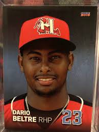 2018 Hickory Crawdads Dario Beltre RC Rookie Texas Rangers Minor Angels