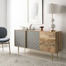 Nevertheless, it remains a warm and homey due to its stained solid wood construction. Titan Gold Inlayed Cement Sideboard In 2021 Black Dining Room Furniture Dining Room Bar Furniture
