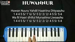 Sholawat Huwannur Not Pianika Youtube