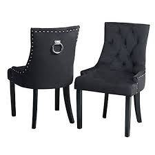 My Furniture Upholstered Scoop Back Dining Chair Back Ring Torino Black Velvet Legs In Black Finish My Furniture Dining Chairs Furniture