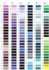 11 Detailed Gutermann Dekor Thread Color Chart