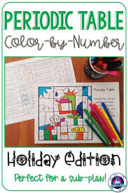 Holiday Themed Periodic Table Color By Number Activity Middle School Science Class Science Teaching Resources Middle School Science Teacher