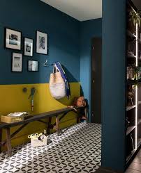 Une Deco En Bleu Canard Et Jaune Moutarde My Blog Deco Decoration Maison Idees De Decor Deco Bleue