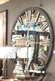 Covered in round mirror accents. Mirrored Wall Clock 60 D Round Mirror Roman Numeral Industrial Style Extra Large Mirror Wall Clock Big Wall Clocks Large Round Mirror
