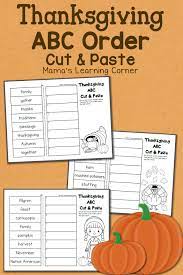 Cut out the body parts and pilgrim clothes of this turkey, and paste them together to make a turkey as funny as you can. Thanksgiving Abc Order Cut And Paste Worksheets Mamas Learning Corner