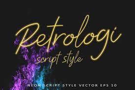 Download Neon Script Style Vector Eps10 Graphic By Aminmario Creative Fabrica Ilustrator SVG Cut Files