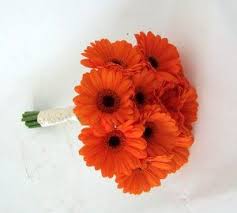 Bouquet Bridal Orange Gerbera Daisy Wedding Bouquet Daisy Bouquet Wedding Orange Wedding Flowers Orange Wedding Bouquet