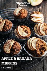 Apple Banana Muffins Recipe In 2020 Apple Banana Muffins Yummy Food Dessert Baking Soda Baking Powder