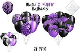 Download Black Purple Balloons Clipart 1280910 Illustrations Design Bundles