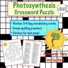 Photosynthesis Crossword Puzzle Photosynthesis Spelling Practice Secondary Science