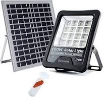Kvensin Solar LED Flood Light 100W Outdoor, IP66 Waterproof ...