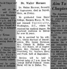 Harmon Obituary Maryland