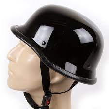 Low Profile German Chopper Half Helmet Fits Closer To Your Skull No Mushroom Looks True To Size Dura Motorcycle Helmets Half Half Helmets Black Motorcycle