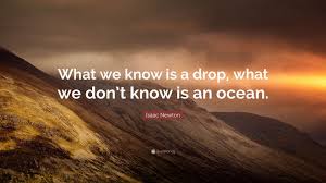 In addition to quotations, proverbs and sayings can also be used. Isaac Newton Quote What We Know Is A Drop What We Don T Know Is An