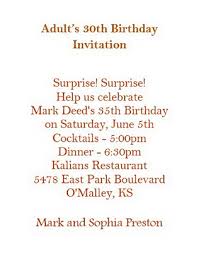 See more ideas about invitations, 30th birthday invitations, birthday invitations. Adult S 30th Birthday Invitation Wording Free Geographics Word Templates