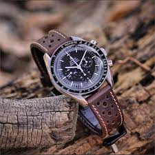 Brown Horween Le Mans Racing Watch Strap B R Bands Leather Watch Strap Watch Strap Diesel Watches For Men