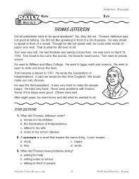 Biographies For 2nd Graders Pdf Thomas Jefferson Worksheets Google Search Thomas Jefferson Activities Homeschooling 2nd Grade Third Grade Homeschool