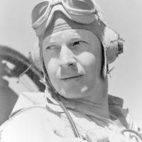 World War II (WWII) area photograph of US Marine Corps (USMC) First  Lieutenant (1LT) Harold E. Segal taken at Russell Islands July 17, 1943.  1LT Segal is an Ace Pilot credited with