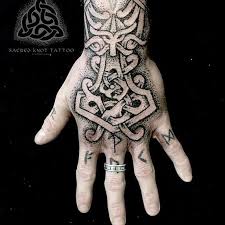 Yesterday I Handpoked This Mjolnir On Ryan On The Last Day Of Montrealtattooconvention It Was A Pleasure To O Tribal Hand Tattoos Scandinavian Tattoo Tattoos